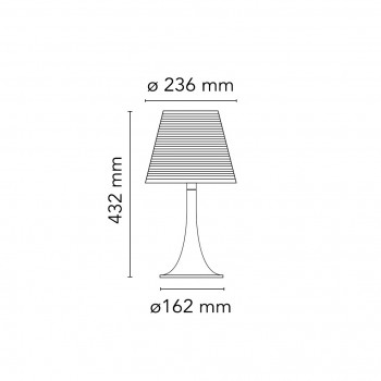 Specification image for Flos Miss K Table Lamp