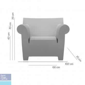 Specification image for Kartell Bubble Club Armchair 