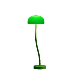 Zero Curve LED Large table lamp in green, and green glass shade