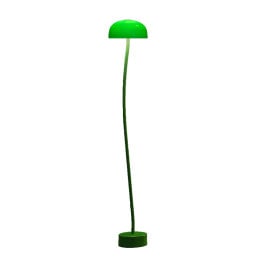 Zero Curve LED large floor lamp with a green glass shade and body.