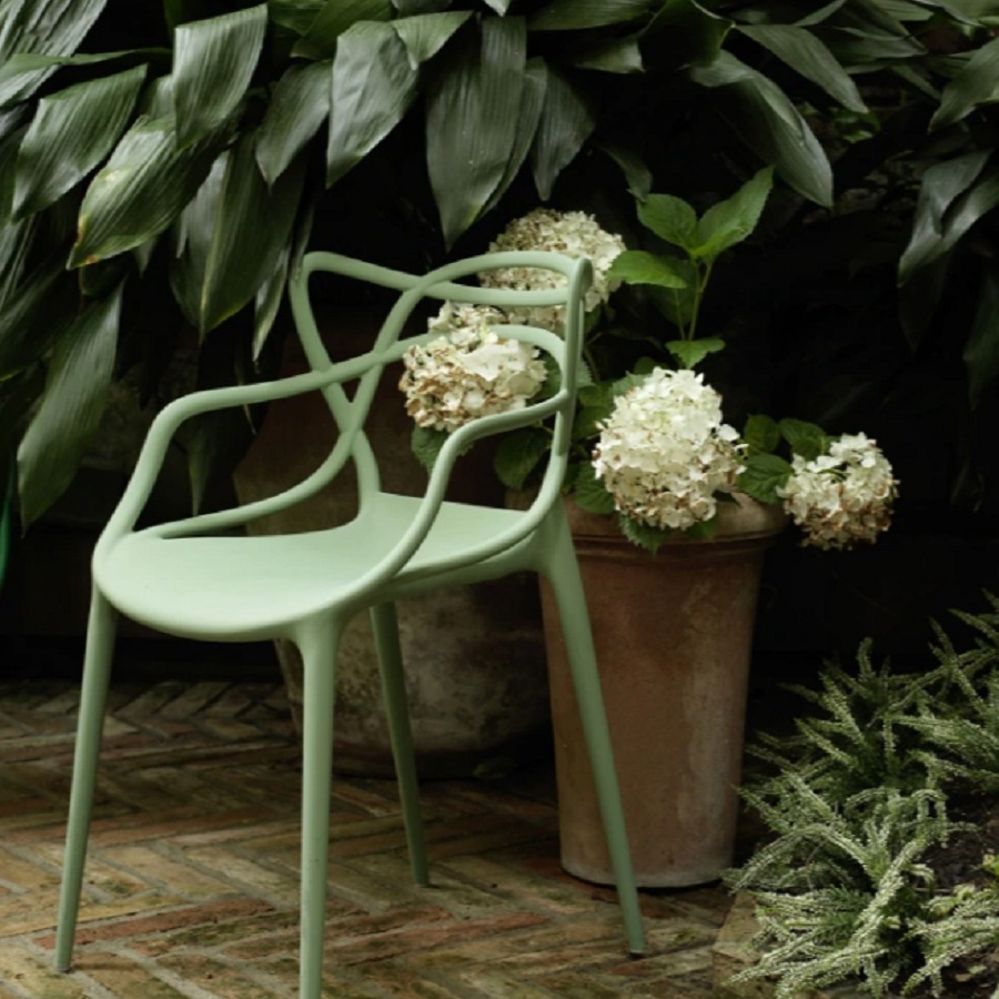 Kartell Masters chair in sage green