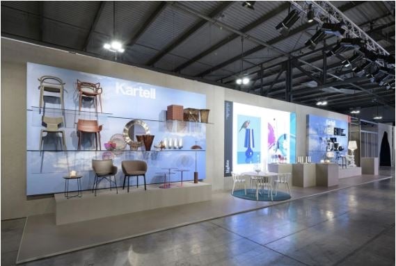 Kartell's display at Milan design week