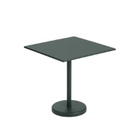 Muuto Linear Steel Cafe Table Square Dark Green