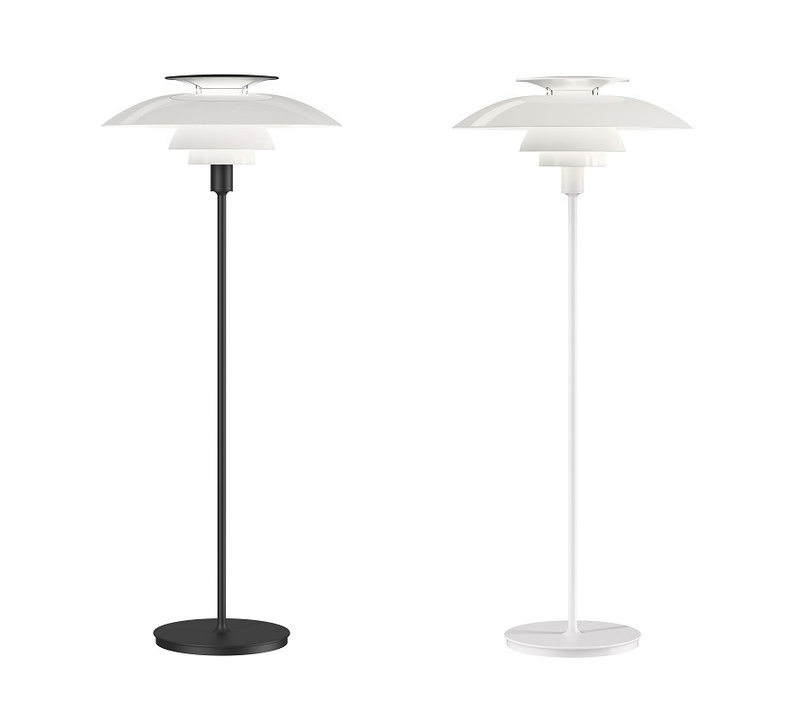 Louis Poulsen PH 80 Floor Lamp Black and White