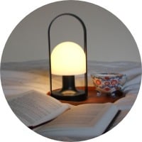 Marset FollowMe Black Portable Table Lamp