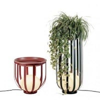 Estiluz Bols LED Outdoor Lights, Small and Large with Table and Flowerpot Kit