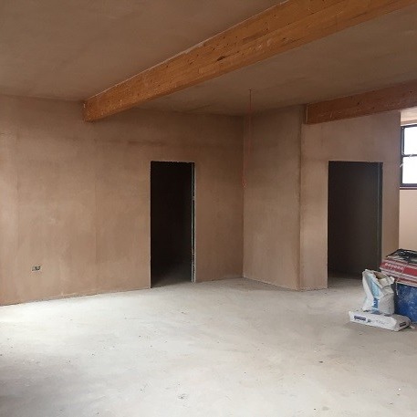 Plastered Walls in Dining Area Plastered Walls in Dining Area