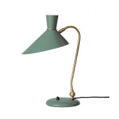 Warm nordic Bloom table light in Dusty green