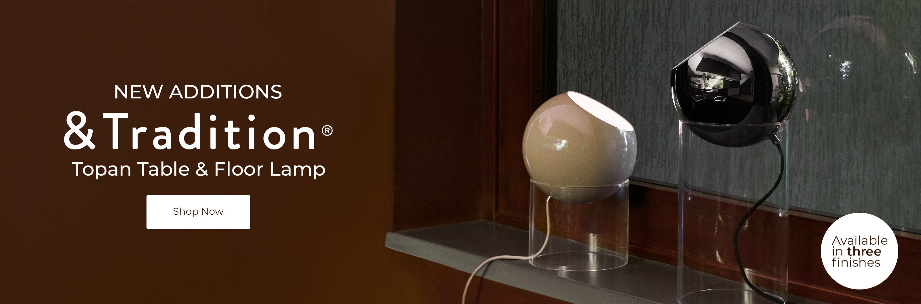 New: &Tradition Topan Table and Floor Lamp