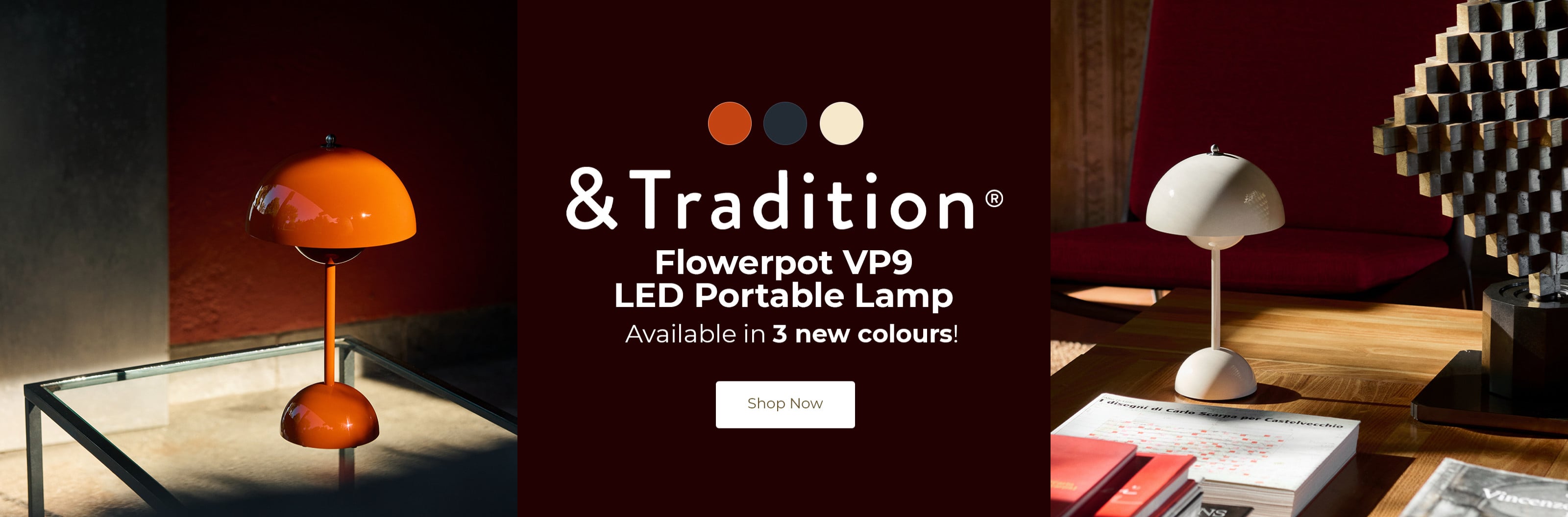 &Tradition Flowerpot VP9 Portable Lamp: Now Available in 3 New Colours!
