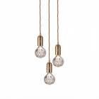 Lee Broom Crystal Bulb 3 Piece Chandelier