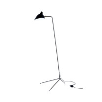 Serge Mouille Formes Noires 1 Arm Standing Floor Lamp