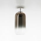 Artemide Gople Ceiling Light Bronze Shade / Silver Base