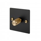Buster and Punch 1G Dimmer Switch Black/Brass