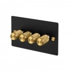 Buster +  Punch 4G Dimmer Switch Black/Brass