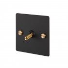 Buster + Punch 1G Toggle Switch Black/Brass
