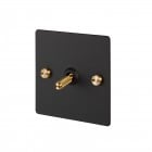 Buster + Punch 1G Toggle Switch Black/Brass