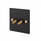 Buster + Punch 2G Toggle Switch Black/Brass
