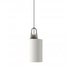 Lodes JIM Cylinder Pendant Grey Hook/Matte White 9010 Diffuser