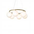 Nuura Miira 6 Circular Pendant Brass/Opal White