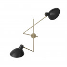 Astep VV Cinquanta Twin Wall Light Black/Brass