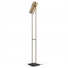 Warm Nordic Trombone Floor Lamp Brass