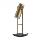 Warm Nordic Trombone Table Lamp Brass