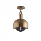 Buster + Punch Forked Globe & Shade Ceiling Light (Medium - Brass Smoked)