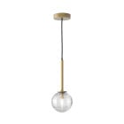 Astro Tacoma Pendant Antique Brass Tacoma Ribbed Clear