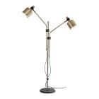 Bert Frank Riddle Double Floor Lamp Antique Brass