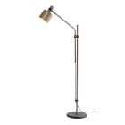 Bert Frank Riddle Single Floor Lamp Antique Brass
