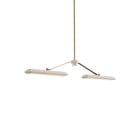 Bert Frank Rinato LED Linear Chandelier 2 Brushed Brass White