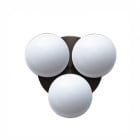 SkLO Dot 3x Wall/ Ceiling Light - White/ White/ White/ Dark Oxidised
