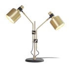 Bert Frank Riddle Double Table Lamp Brushed Brass