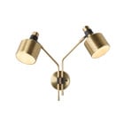 Bert Frank Riddle Double Wall Light Brushed Brass