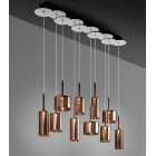 Axolight Spillray 10 Linear Suspension Light Bronze