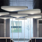 Luceplan Petale Triangular LED Suspension Lights Grouped Together