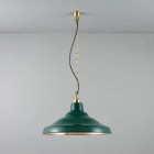 Original BTC School Pendant Green and Polished Copper