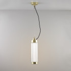 Original BTC Pillar LED Pendant Light Polished Brass On