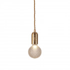 Lee Broom Crystal Bulb Pendant - Brass / Frosted Crystal