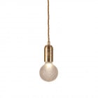 Lee Broom Crystal Bulb Pendant - Brass / Frosted Crystal