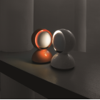 Artemide Eclisse Table Lamp White and Orange