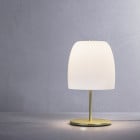 Prandina Notte T1 Table Lamp Opal White/Heritage Brass