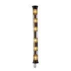 DCW éditions In The Tube 120-1300 Wall Light Gold Diffusers / Gold Reflector / Black Stoppers