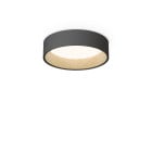 Vibia Duo Round LED Ceiling Light Small Graphite Oak