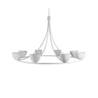 Porta Romana Compton Chandelier White Plaster