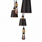 Buster + Punch Hooked 6.0 Mix Chandelier - Graphite & Brass with Smoked Bulb