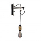 Buster + Punch Hooked Nude Wall Light - Stone & Brass with Smoked Bulb