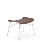 Kartell Smart Wood S/Wood Ottoman Basic Veneer Dark Wood Chrome