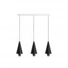 Petite Friture Cherry LED Linear Pendant Black & Rainbow